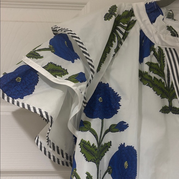 Umgee Floral Block Print Flutter Sleeve Mini Dress Size Medium - Picture 5 of 6